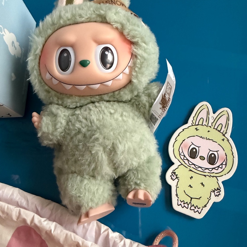 Fuzzy Green Monster Plush Toy
